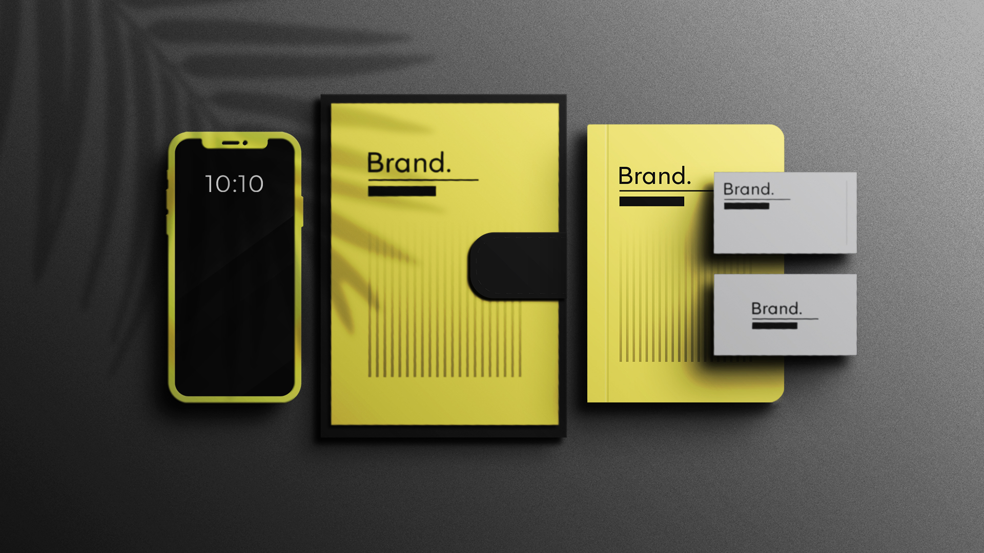 Corporate Design Materialien auf einem Tisch