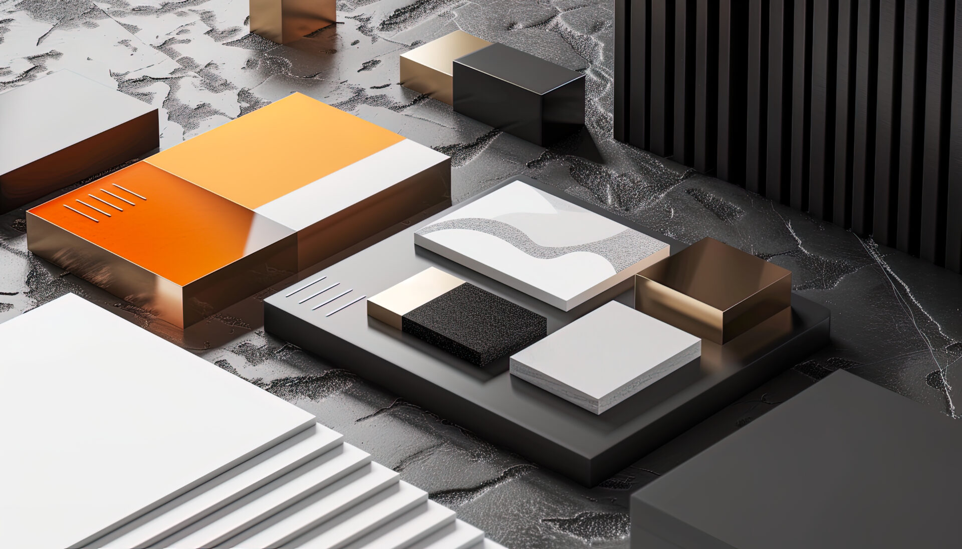 Grafik von Corporate Identity Elementen